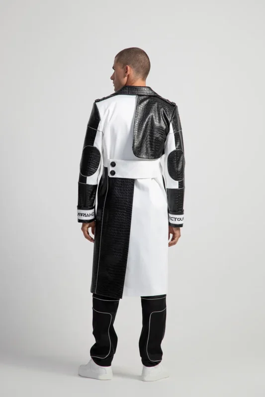 Reflective lined man's trench back