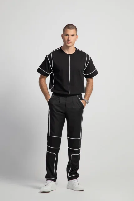 Man's lined pants front look